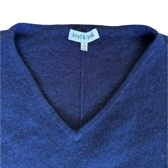 Cashmere Navy Sweater Sz Sm - Picture 10 of 11